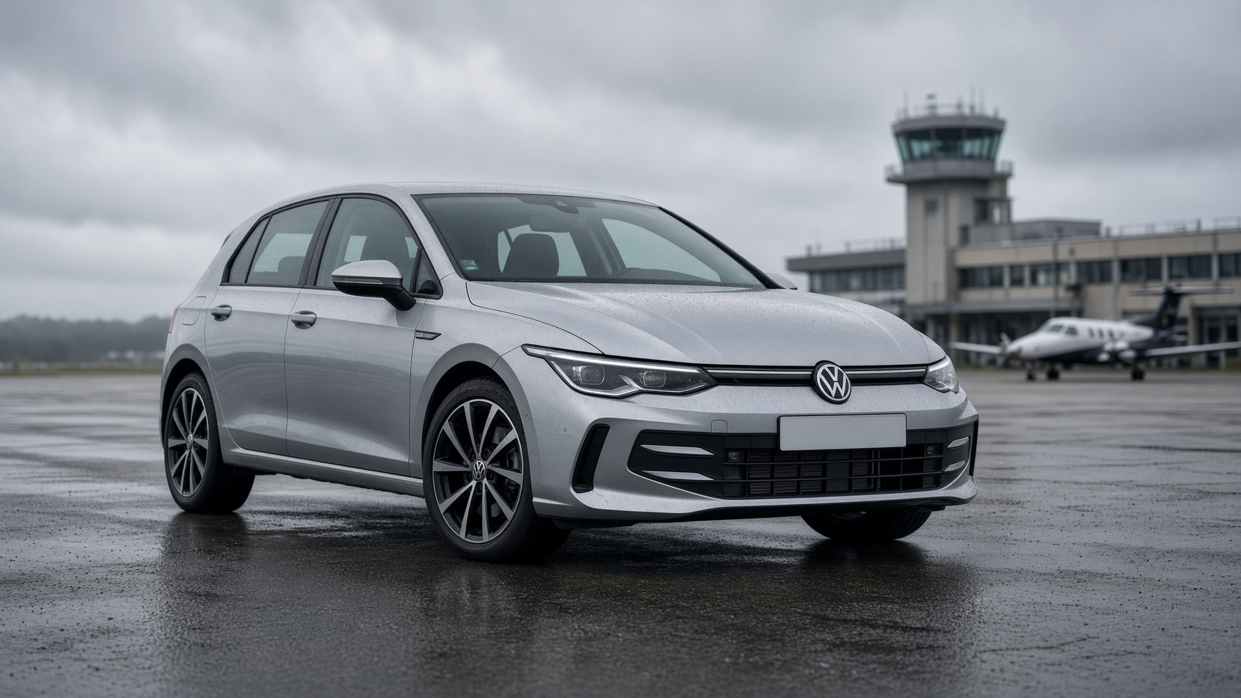 Volkswagen Golf de location récupérée sur le parking d’un aéroport breton